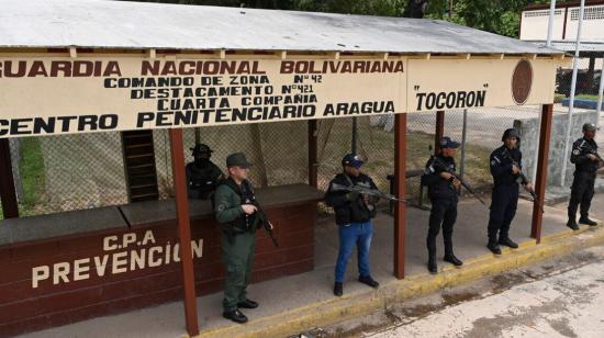 Las fuerzas de seguridad en la prisión de Tocorón, en Venezuela, el 23 de septiembre de 2023.