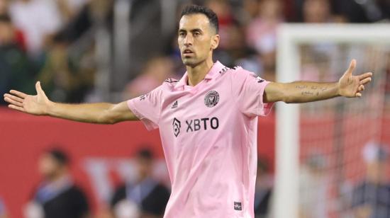 Sergio Busquets, durante el partido del Inter Miami ante Chicago Fire, el 4 de octubre de 2023.