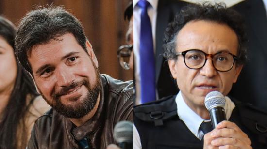 Imagen referencial de los excandidatos presidenciales, Jan Topic y Christian Zurita, quienes cruzaron acusaciones, el 6 de octubre de 2023. 