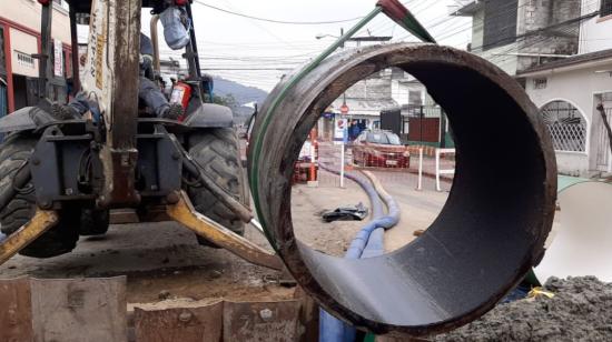 Trabajos de agua potable en Guayaquil, a cargo de Interagua.