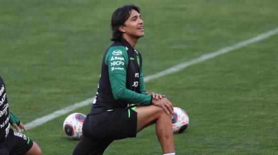 Marcelo Moreno Martins, durante un entrenamiento con Bolivia en La Paz, el 9 de octubre de 2023.