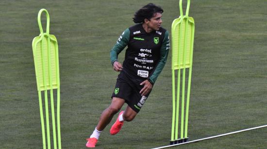 Marcelo Moreno Martins, durante un entrenamiento previo al duelo ante Ecuador este 12 de octubre de 2023.