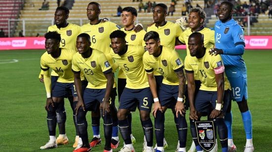 Selección de Ecuador que jugó ante Bolivia, en La Paz, el 12 de octubre de 2023. 