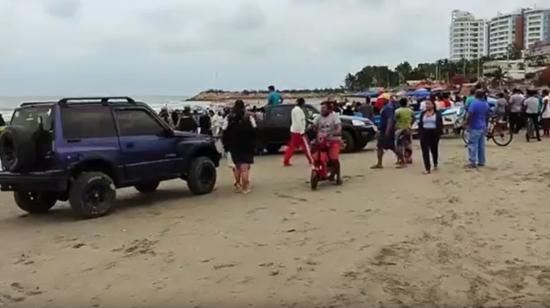 Panorámica del lugar en la playa de General Villamil, donde ocurrió el más reciente ataque a pescadores, el 13 de octubre de 2023.