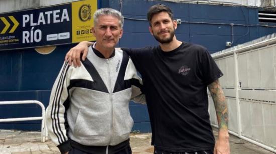 Edgardo y Maximiliano Bauza, en Rosario, en enero de 2021. 