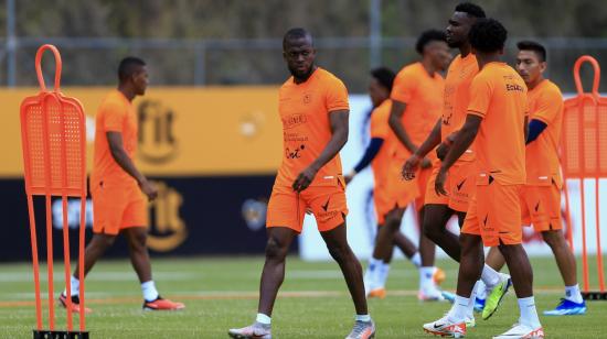 Enner Valencia y sus compañeros de Ecuador entrenan el lunes 16 de octubre en la Casa de la Selección previo al partido ante Colombia, por la Fecha 4 de las Eliminatorias.