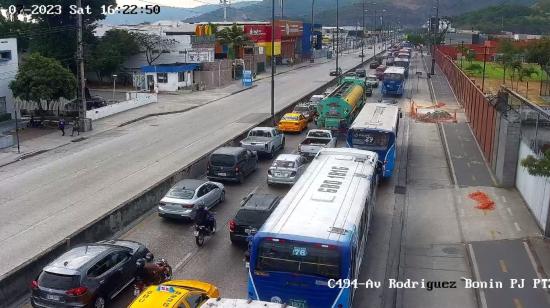 Avenida Rodríguez Bonín, en el norte de Guayaquil, el 7 de octubre de 2023.