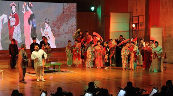 Escena ópera Madama Butterfly con la Orquesta Sinfónica, en la Casa de la Música, Quito, 17 de octubre de 2022