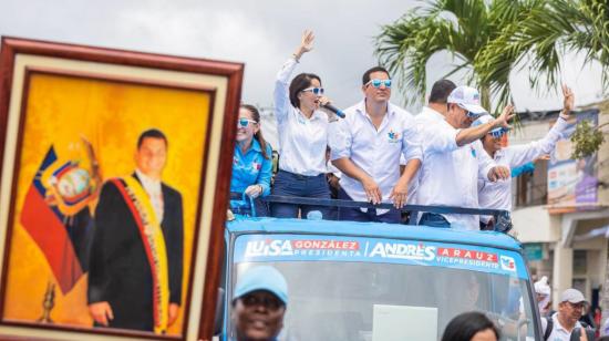 Evento de campaña de la Revolución Ciudadana, el 7 de julio de 2023, en Quinindé.