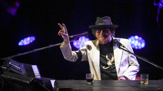 Charly García en la presentación musical por su cumpleaños 70