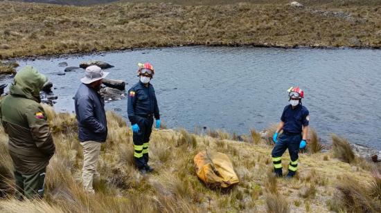 Cuerpo encontrado en la laguna Napalé el 23 de octubre de 2023.