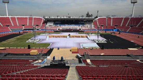 Vista panorámica del Estadio Nacional de Santiago, antes de la inauguración de los Juegos Panamericanos, el 20 de octubre de 2023.