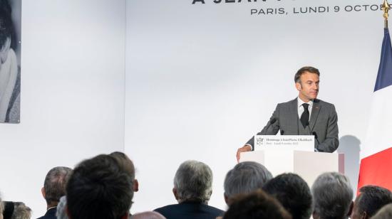 El presidente de Francia, Emmanuel Macron, en un evento el 9 de octubre de 2023