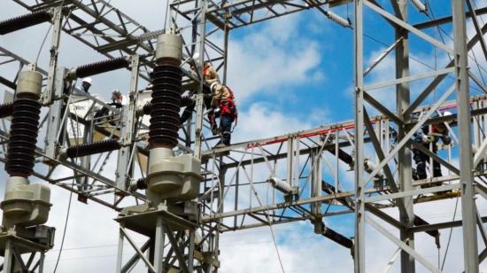 Vista de una subestación eléctrica en Loja.