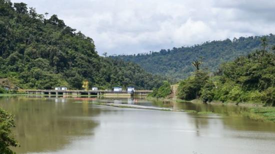 Represa de la hidroeléctrica Manduriacu, ubicada entre Pichincha e Imbabura. Tiene 65 megavatios. Foto del 25 de octubre de 2023.