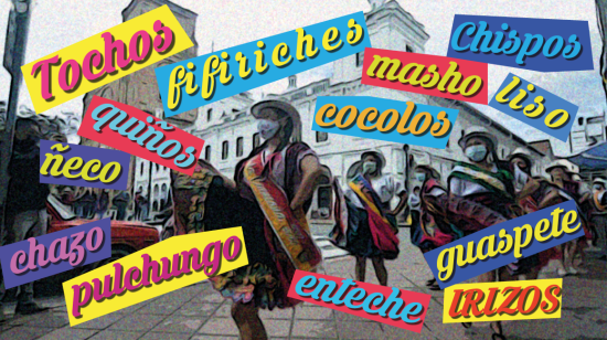 Composición fotográfica sobre los términos usados en Cuenca.
