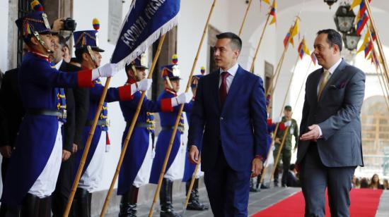 El presidente electo Daniel Noboa, en el palacio de Carondelet en Quito, el pasado 17 de octubre del 2023.