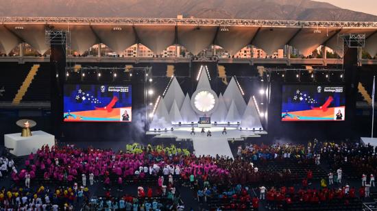 Vista panorámica de la ceremonia de clausura de los Juegos Panamericanos de Santiago, el 5 de noviembre de 2023.