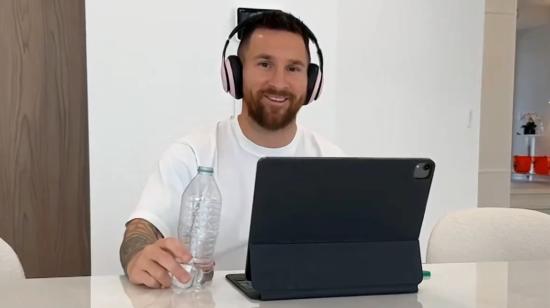 Messi durante la presentación de Krü Esports este 7 de noviembre de 2023.