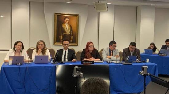 Delegación de periodistas y sociedad civil en audiencia en la CIDH. 6 de noviembre de 2023