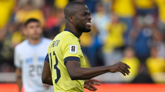 Enner Valencia, durante el partido de Ecuador ante Uruguay por las Eliminatorias, el 12 de septiembre de 2023.