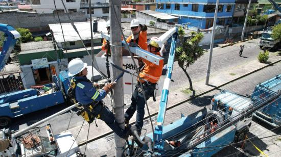 Trabajadores de la Empresa Eléctrica Quito. 11 de noviembre de 2023