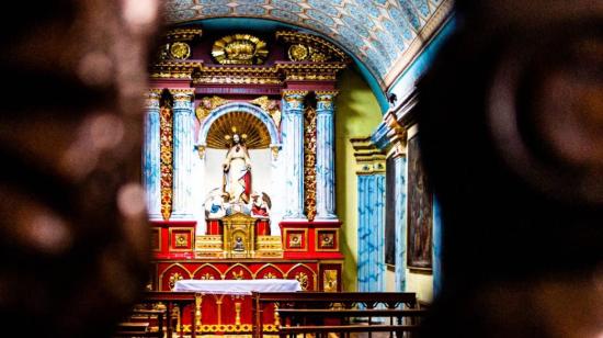 Detalle de una iglesia de Latacunga.