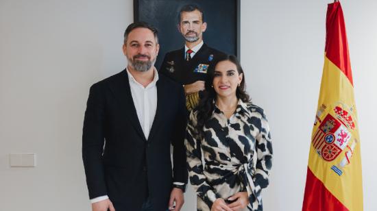 Santiago Abascal y Verónica Abad en reunión el 13 de noviembre de 2023.