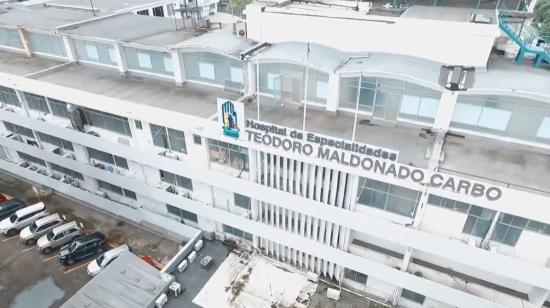 Vista aérea del hospital Teodoro Maldonado Carbo del IESS en Guayaquil, en octubre de 2023.