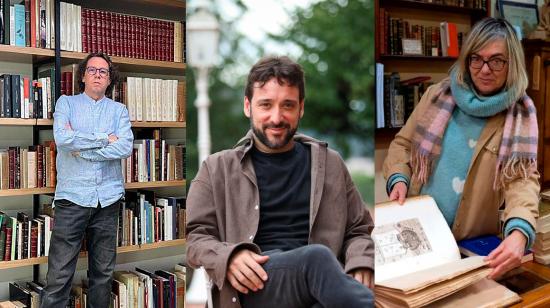 Walter Sanseviero, Federico Barea y Begoña Ripoll comparten su devoción por los libros desde diversos lugares del planeta. 