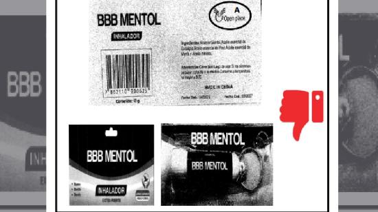 Uno de los inhaladores falsificados que se estarían comercializando en Ecuador, según la Arcsa.