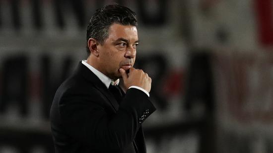 Marcelo Gallardo en un partido entre River y Rosario Central el 16 de octubre de 2023.