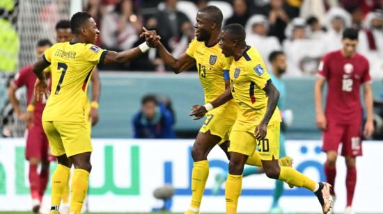 Enner Valencia celebra en el partido de Ecuador ante Qatar en el Mundial, el 20 de noviembre de 2022.