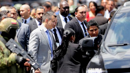 El presidente electo Daniel Noboa, en la entrega de credenciales del CNE, el 15 de noviembre de 2023. 