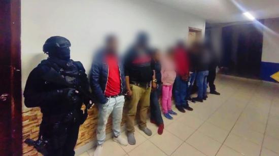 Integrantes de grupo narcodelictivo capturados en Salcedo el 27 de noviembre de 2023.