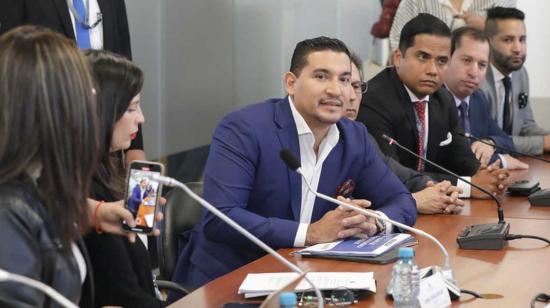 Damián Larco, director del SRI, en la Comisión de Desarrollo Económico de la Asamblea, 4 de diciembre de 2023.