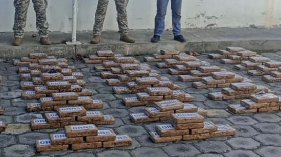 Imagen referencial. Bloques de cocaína incautada en Ecuador.