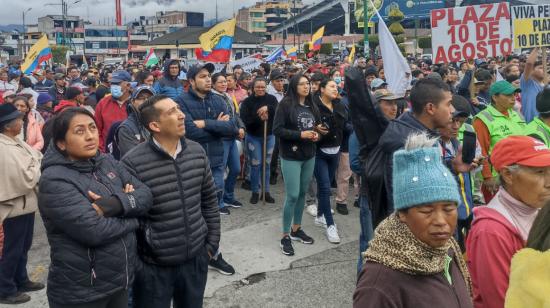 Más de 5.000 personas participaron en la marcha por la paz en Pelileo, Tungurahua, el 5 de diciembre de 2023.