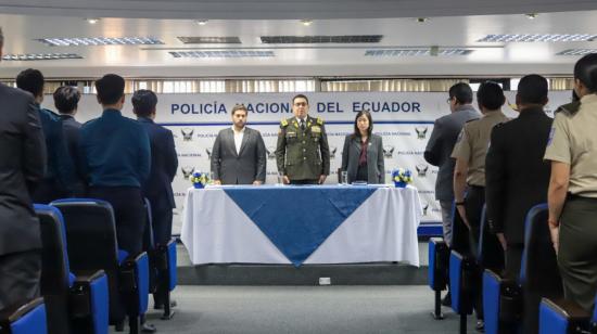 Ceremonia de entrega de drones por parte de Corea del Sur, el 7 de diciembre de 2023.