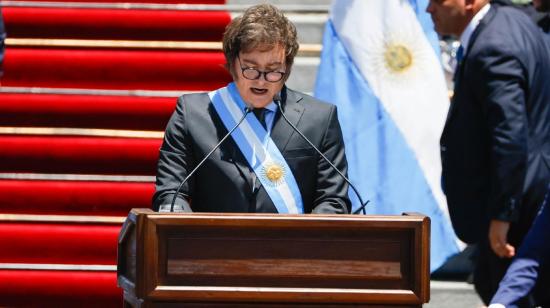Javier Milei ofrece su primer discurso como presidente de Argentina.