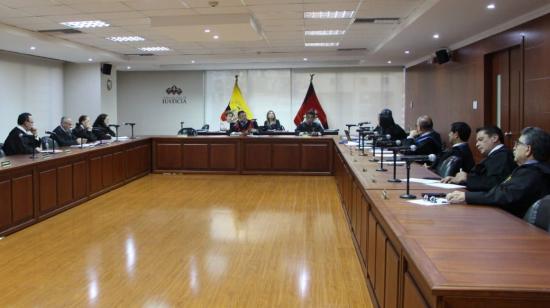 Sesión del Pleno de la Corte Nacional de Justicia el 11 de diciembre de 2023.