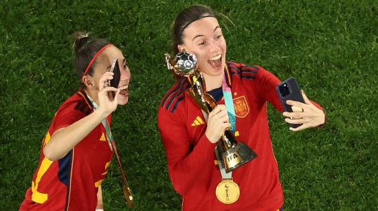 Jugadoras españolas festejas tras salir campeonas del Mundial, el pasado 20 de agosto de 2023.
