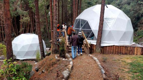 Turistas en el Parque Nacional El Cajas, en julio de 2022.