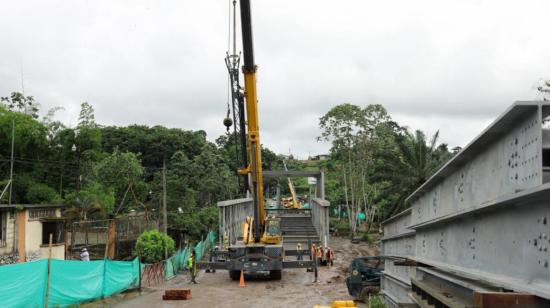 El reconstruido puente sobre el Río Blanco, este 12 de diciembre de 2023.