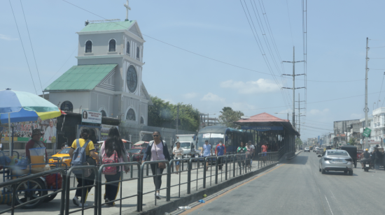 Vista referencial del sector de la iglesia La Dolorosa en el Guasmo Sur, al sur de Guayaquil.