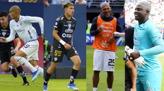 Jugadores de Liga e Independiente del Valle, domingo 10 de diciembre de 2023.