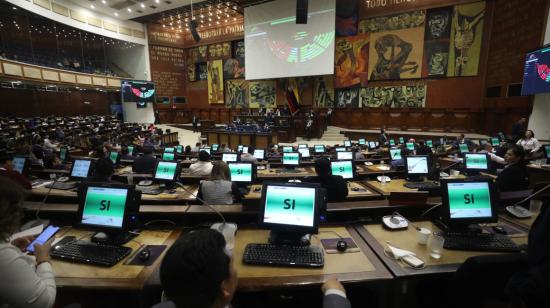 El pleno de la Asamblea aprobó una resolución a favor del trabajo de la fiscal Diana Salazar, el 18 de diciembre de 2023. 