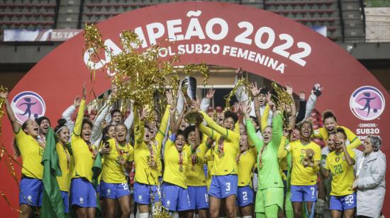 La selección brasileña Sub 20 se proclamó campeón del último certamen realizado en Chile, en 2022.