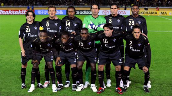 El 11 inicial de Liga en la final del Mundial de Clubes, 21 de diciembre de 2008.