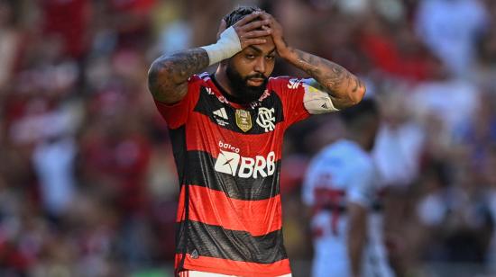 Gabriel Barbosa en el partido ante el Sao Paulo, 17 de septiembre de 2023.